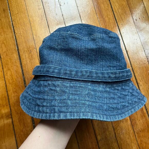 Denim Bucket Hat Y2K Women's Blue and Navy Vintage 90s - Picture 4 of 6